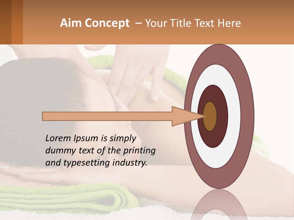 A Woman Getting A Massage With Her Hands On Her Head PowerPoint Template