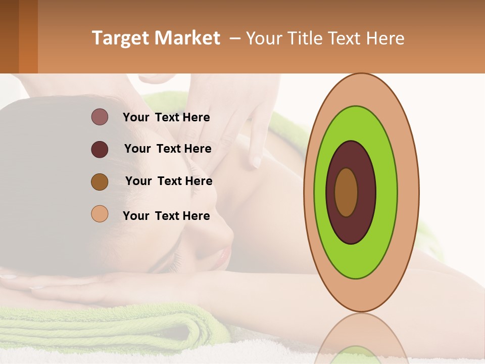 A Woman Getting A Massage With Her Hands On Her Head PowerPoint Template