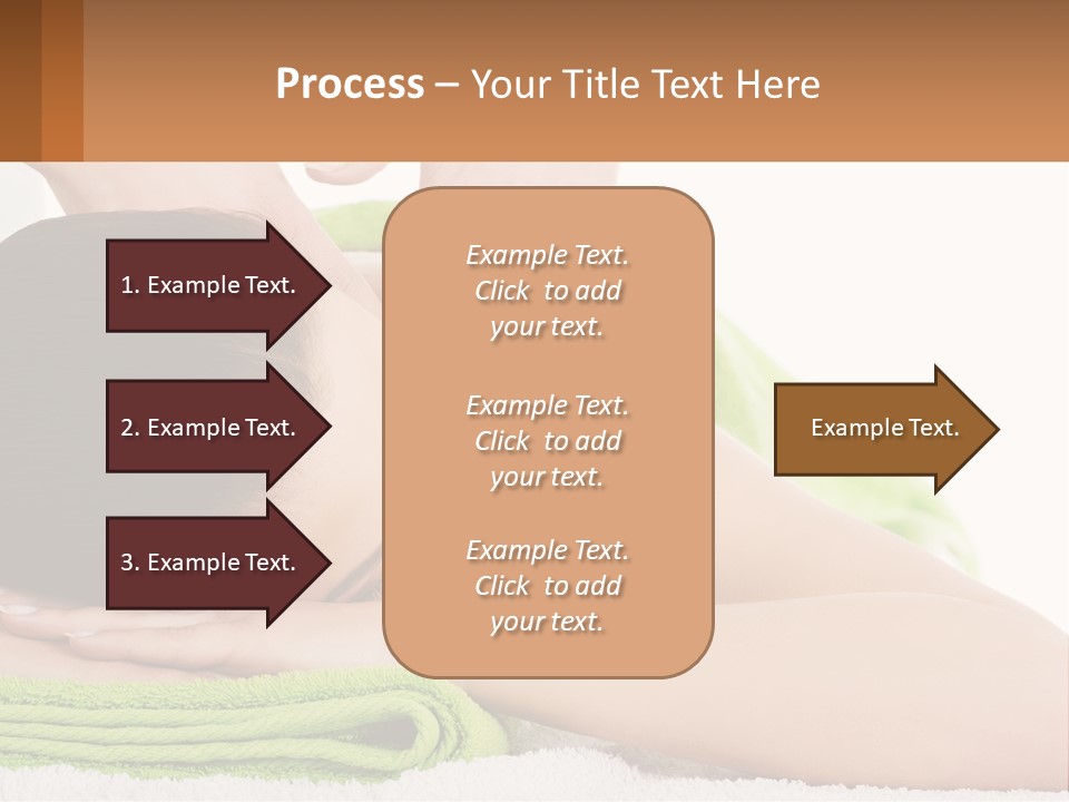 A Woman Getting A Massage With Her Hands On Her Head PowerPoint Template