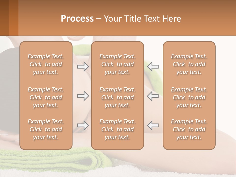 A Woman Getting A Massage With Her Hands On Her Head PowerPoint Template