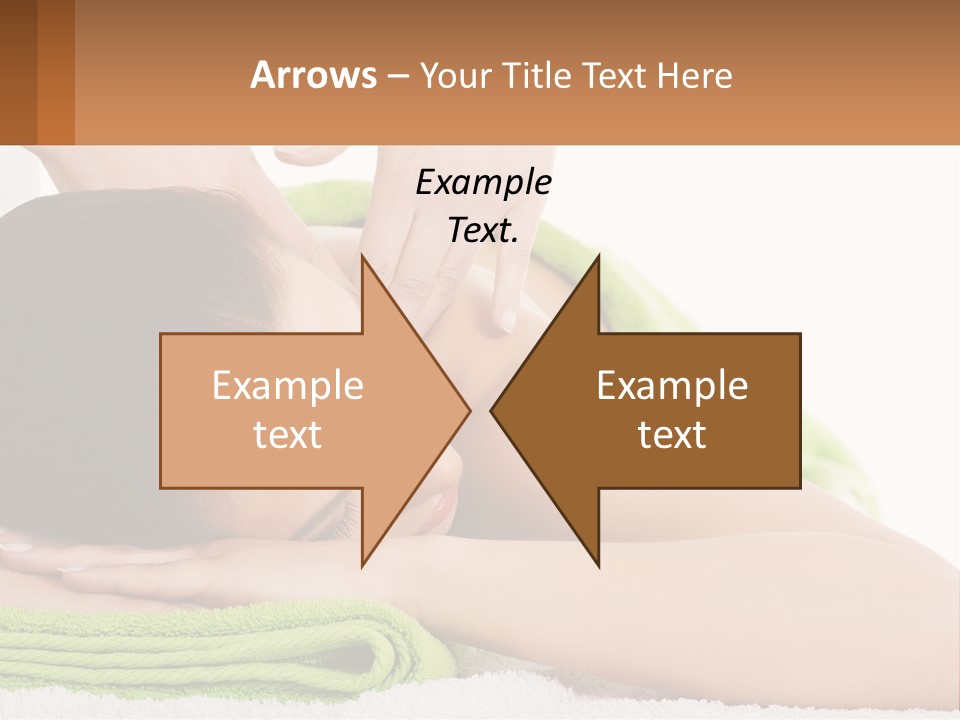 A Woman Getting A Massage With Her Hands On Her Head PowerPoint Template