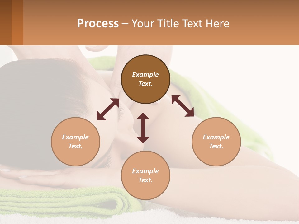 A Woman Getting A Massage With Her Hands On Her Head PowerPoint Template
