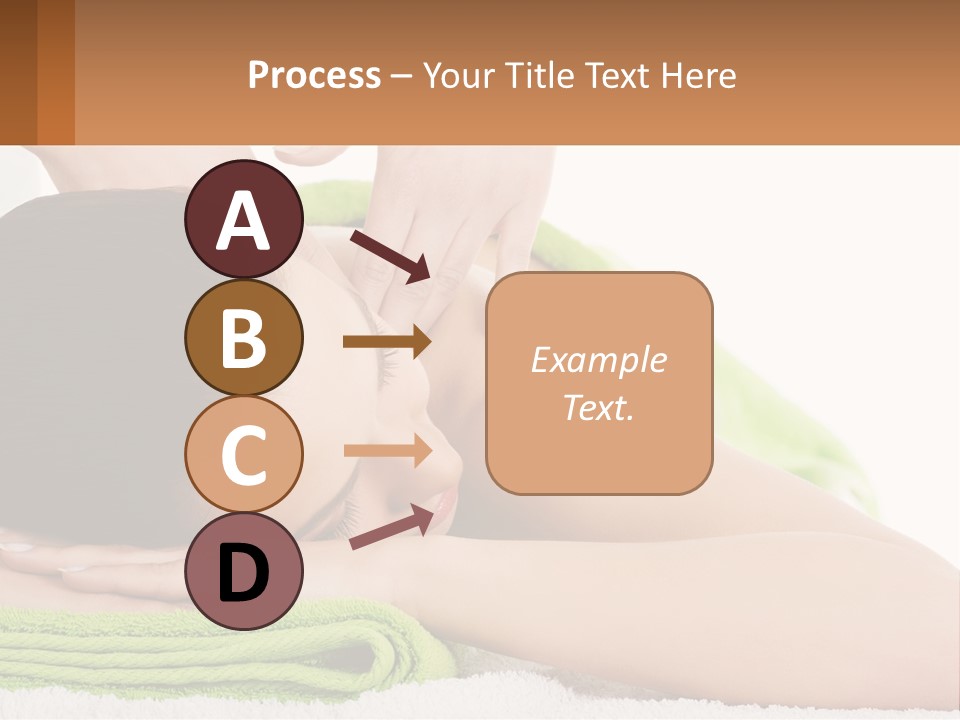 A Woman Getting A Massage With Her Hands On Her Head PowerPoint Template