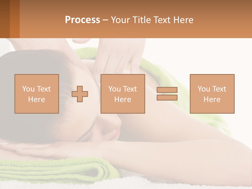 A Woman Getting A Massage With Her Hands On Her Head PowerPoint Template