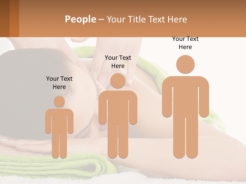 A Woman Getting A Massage With Her Hands On Her Head PowerPoint Template