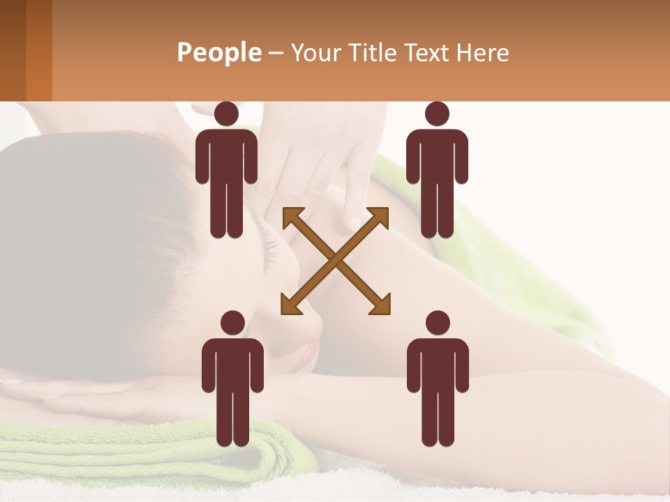 A Woman Getting A Massage With Her Hands On Her Head PowerPoint Template