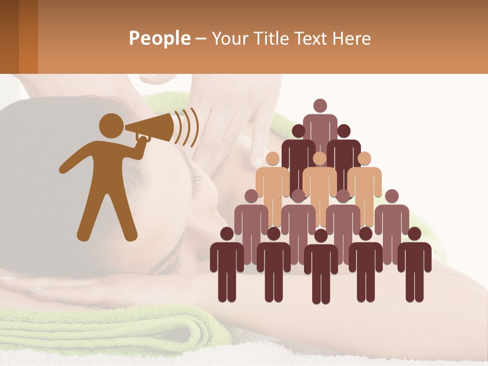 A Woman Getting A Massage With Her Hands On Her Head PowerPoint Template