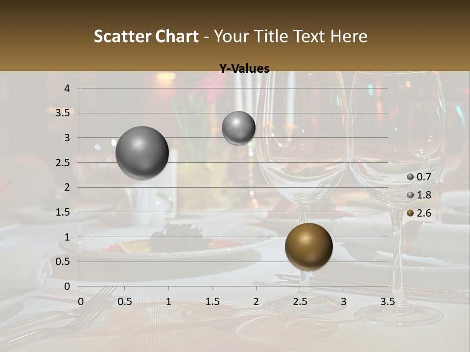 A Table Set For A Formal Dinner With Wine Glasses PowerPoint Template