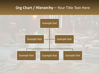 A Table Set For A Formal Dinner With Wine Glasses PowerPoint Template
