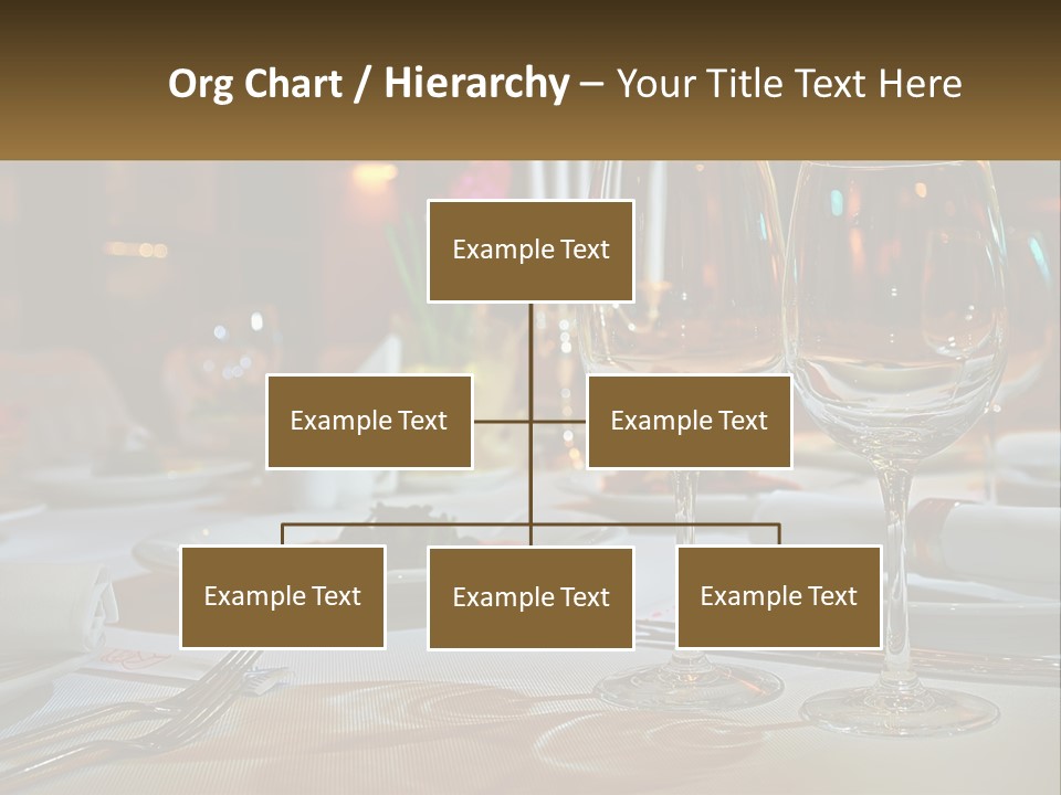 A Table Set For A Formal Dinner With Wine Glasses PowerPoint Template