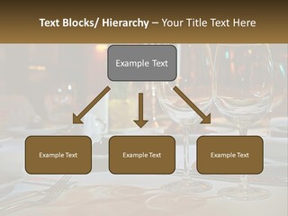 A Table Set For A Formal Dinner With Wine Glasses PowerPoint Template