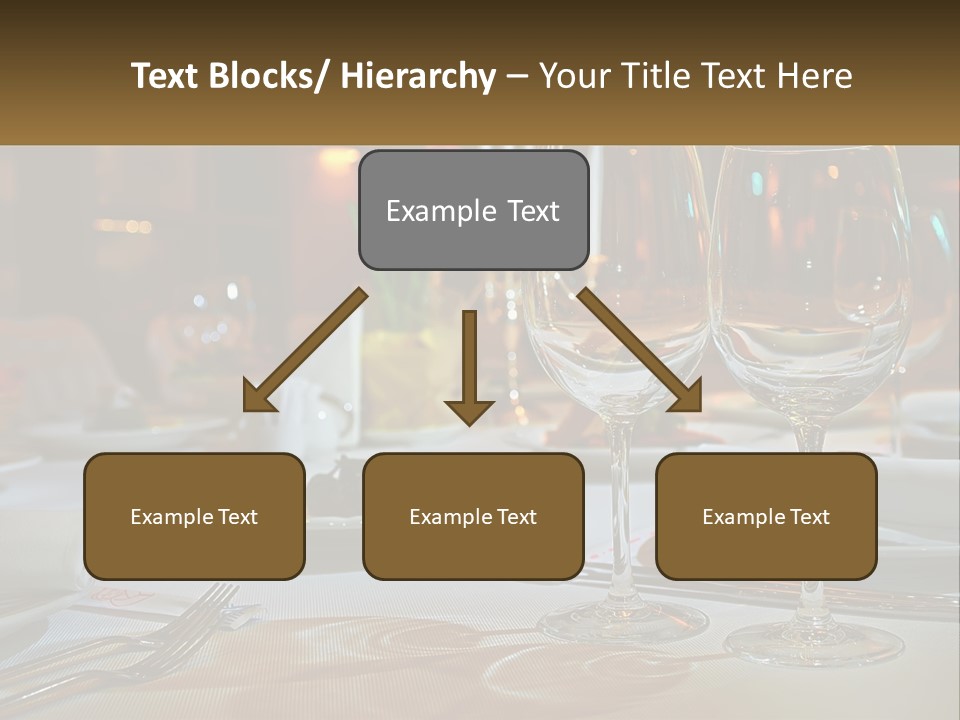 A Table Set For A Formal Dinner With Wine Glasses PowerPoint Template