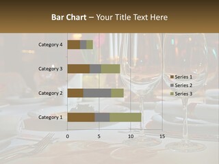 A Table Set For A Formal Dinner With Wine Glasses PowerPoint Template