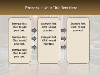 A Table Set For A Formal Dinner With Wine Glasses PowerPoint Template