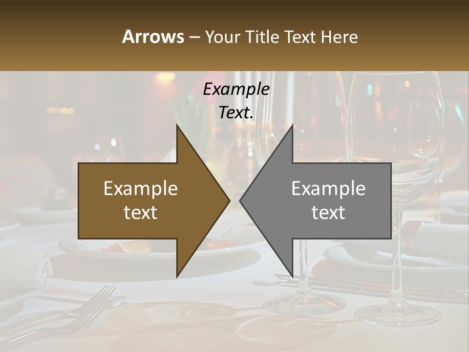 A Table Set For A Formal Dinner With Wine Glasses PowerPoint Template