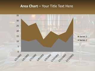 A Table Set For A Formal Dinner With Wine Glasses PowerPoint Template