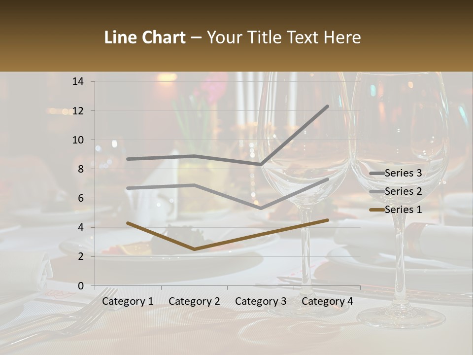 A Table Set For A Formal Dinner With Wine Glasses PowerPoint Template