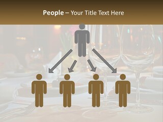 A Table Set For A Formal Dinner With Wine Glasses PowerPoint Template