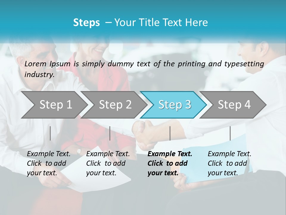 A Couple Of People Shaking Hands Over A Piece Of Paper PowerPoint Template