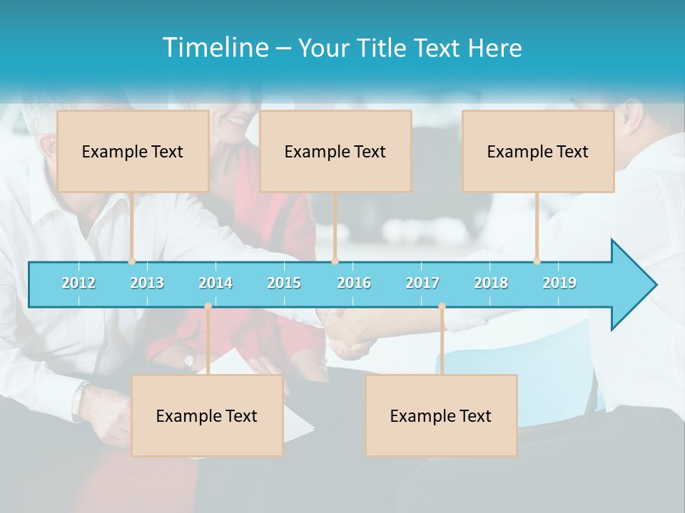 A Couple Of People Shaking Hands Over A Piece Of Paper PowerPoint Template