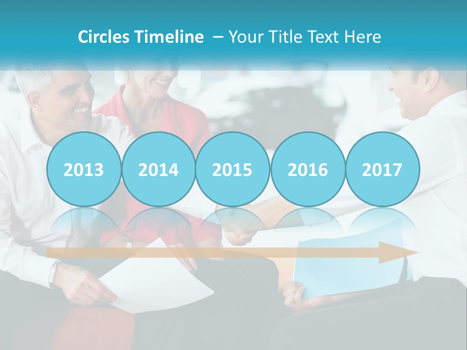 A Couple Of People Shaking Hands Over A Piece Of Paper PowerPoint Template