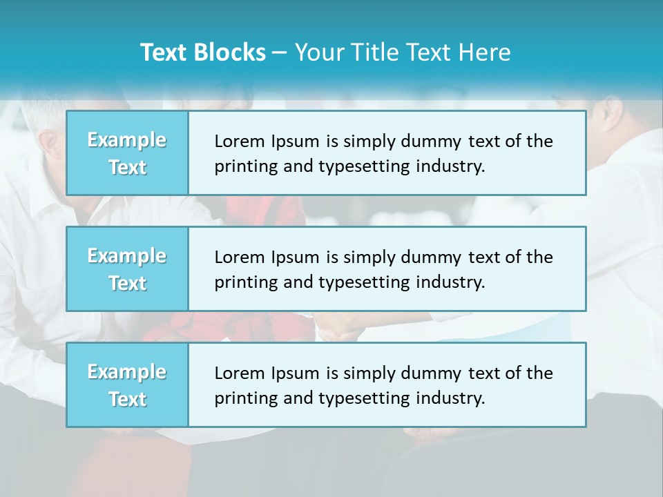 A Couple Of People Shaking Hands Over A Piece Of Paper PowerPoint Template