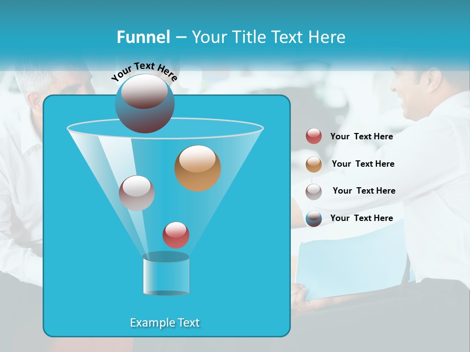 A Couple Of People Shaking Hands Over A Piece Of Paper PowerPoint Template