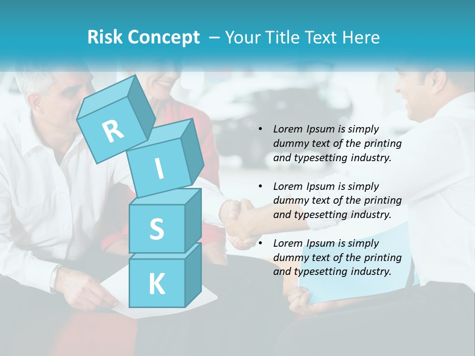 A Couple Of People Shaking Hands Over A Piece Of Paper PowerPoint Template