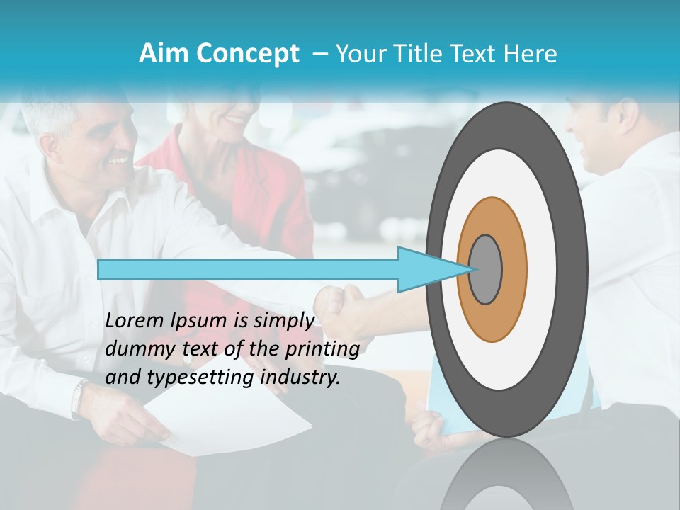 A Couple Of People Shaking Hands Over A Piece Of Paper PowerPoint Template