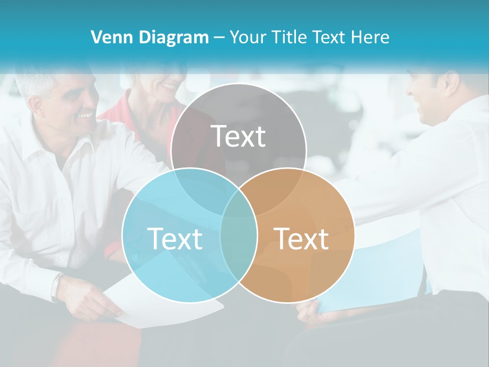 A Couple Of People Shaking Hands Over A Piece Of Paper PowerPoint Template