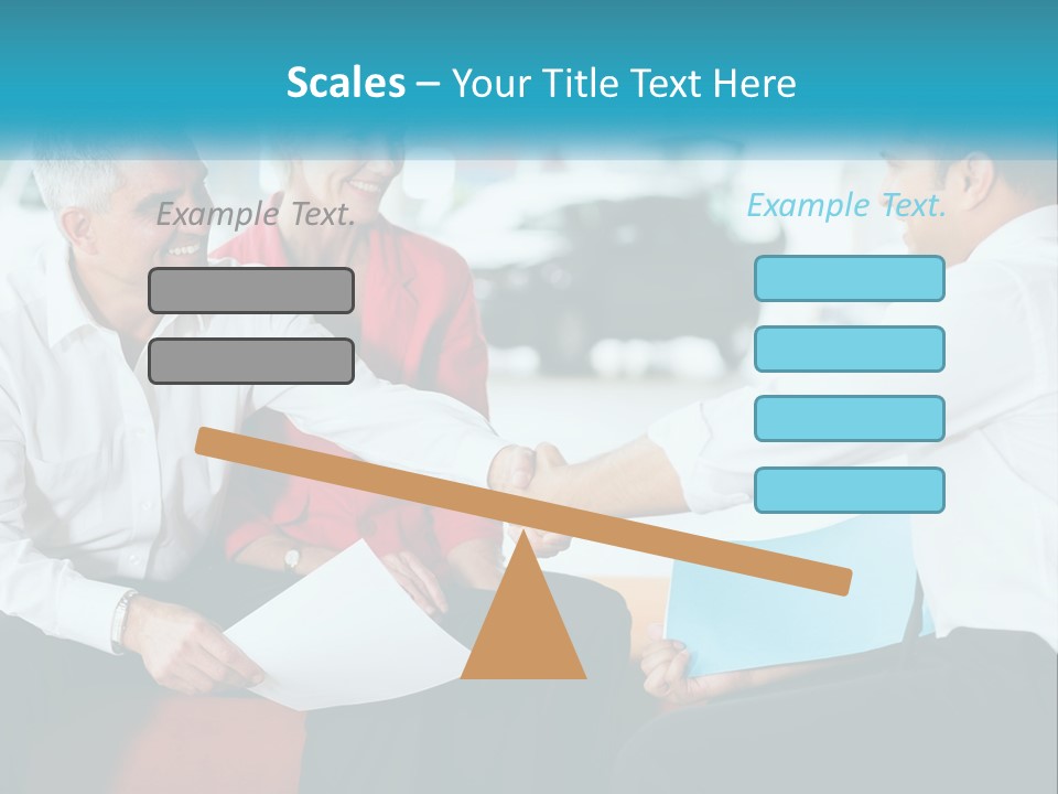 A Couple Of People Shaking Hands Over A Piece Of Paper PowerPoint Template