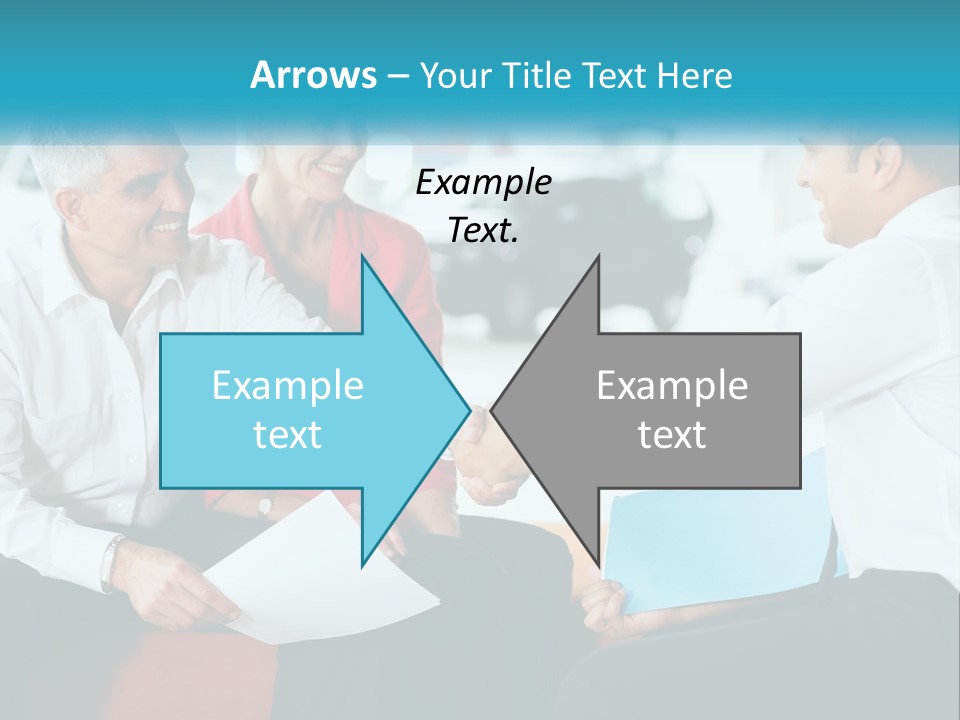 A Couple Of People Shaking Hands Over A Piece Of Paper PowerPoint Template