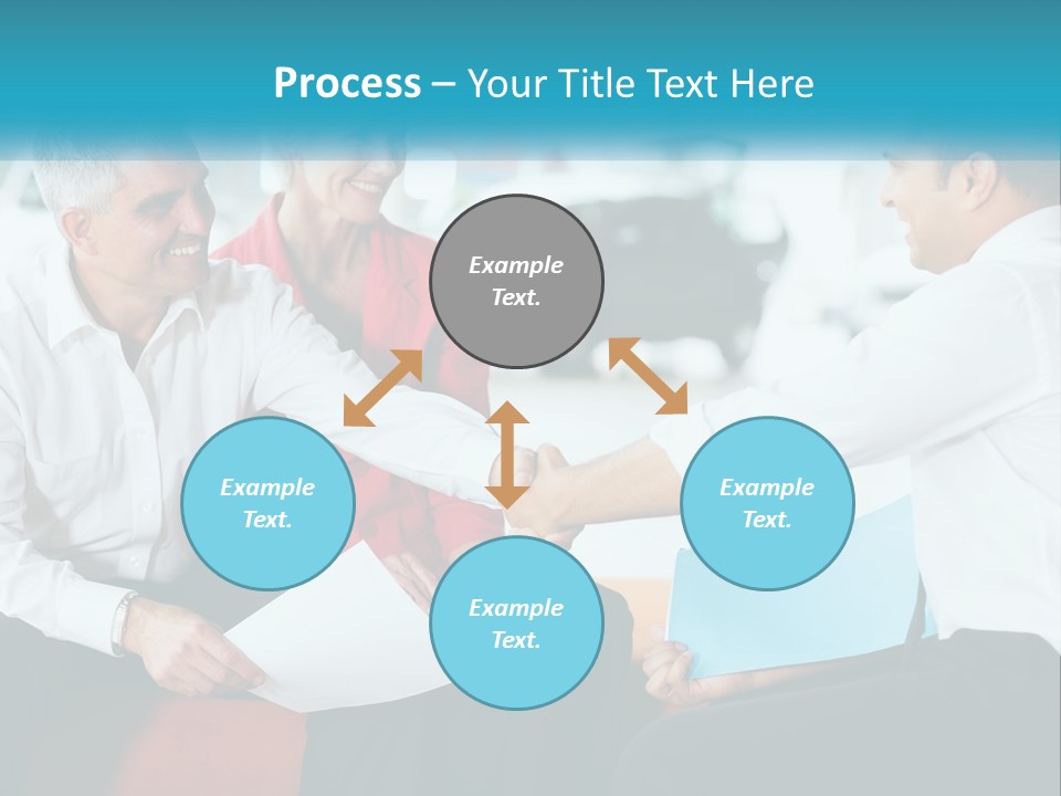 A Couple Of People Shaking Hands Over A Piece Of Paper PowerPoint Template