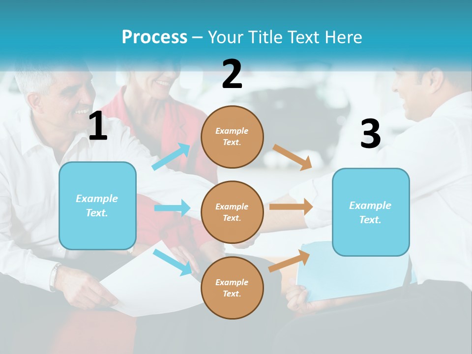 A Couple Of People Shaking Hands Over A Piece Of Paper PowerPoint Template