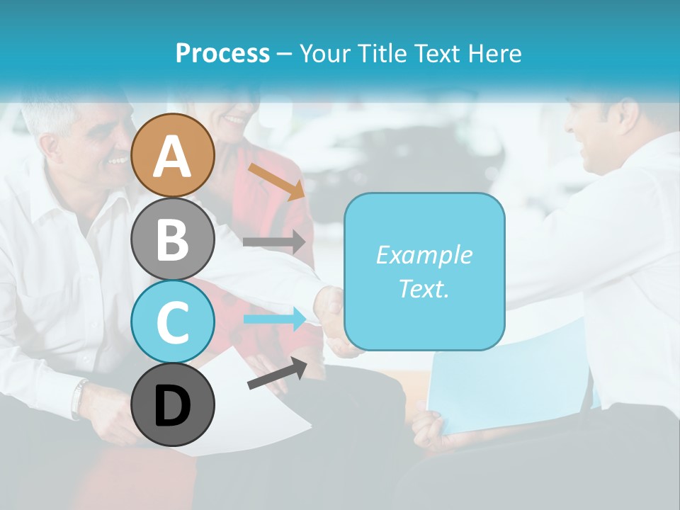 A Couple Of People Shaking Hands Over A Piece Of Paper PowerPoint Template