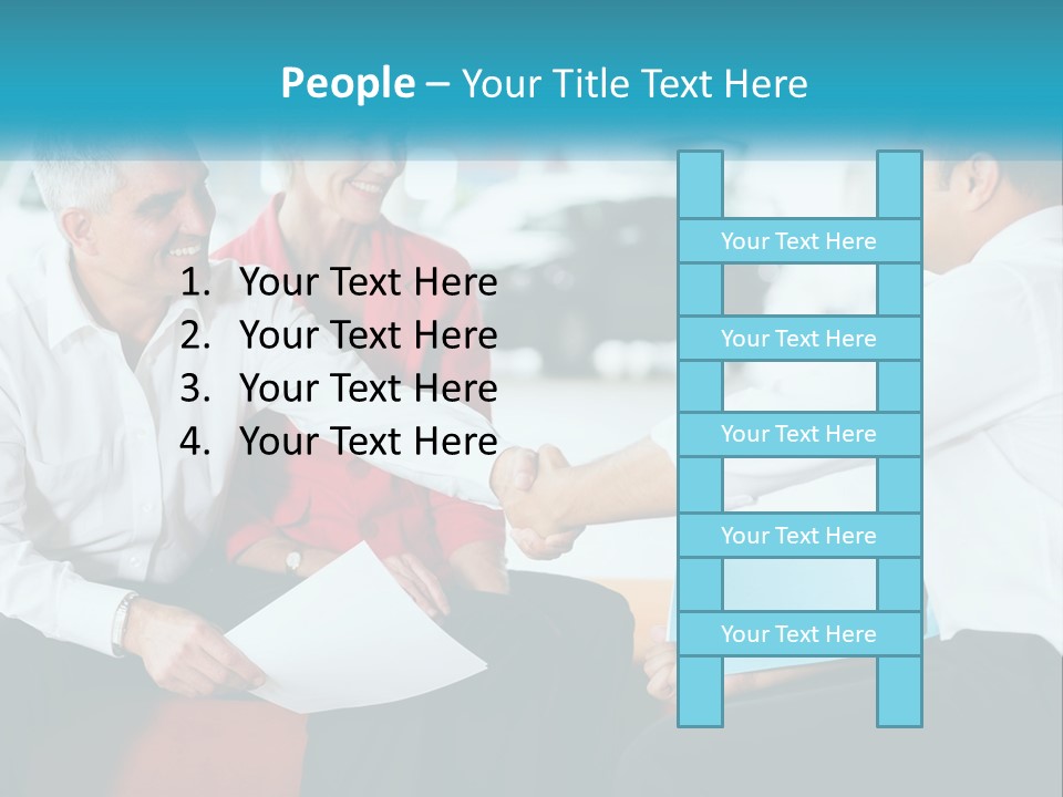 A Couple Of People Shaking Hands Over A Piece Of Paper PowerPoint Template