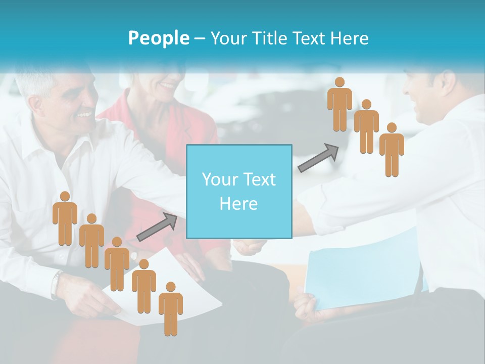 A Couple Of People Shaking Hands Over A Piece Of Paper PowerPoint Template