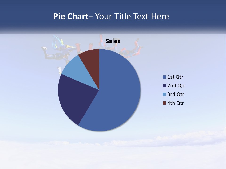 A Group Of People Flying Through The Air On Parachutes PowerPoint Template