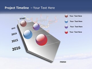 A Group Of People Flying Through The Air On Parachutes PowerPoint Template