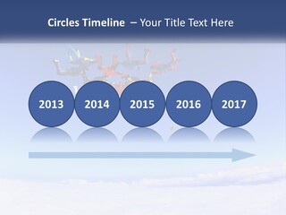 A Group Of People Flying Through The Air On Parachutes PowerPoint Template