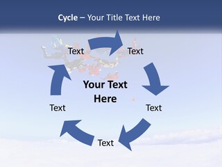 A Group Of People Flying Through The Air On Parachutes PowerPoint Template