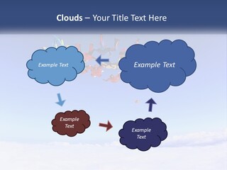 A Group Of People Flying Through The Air On Parachutes PowerPoint Template
