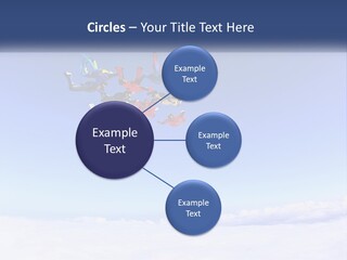 A Group Of People Flying Through The Air On Parachutes PowerPoint Template