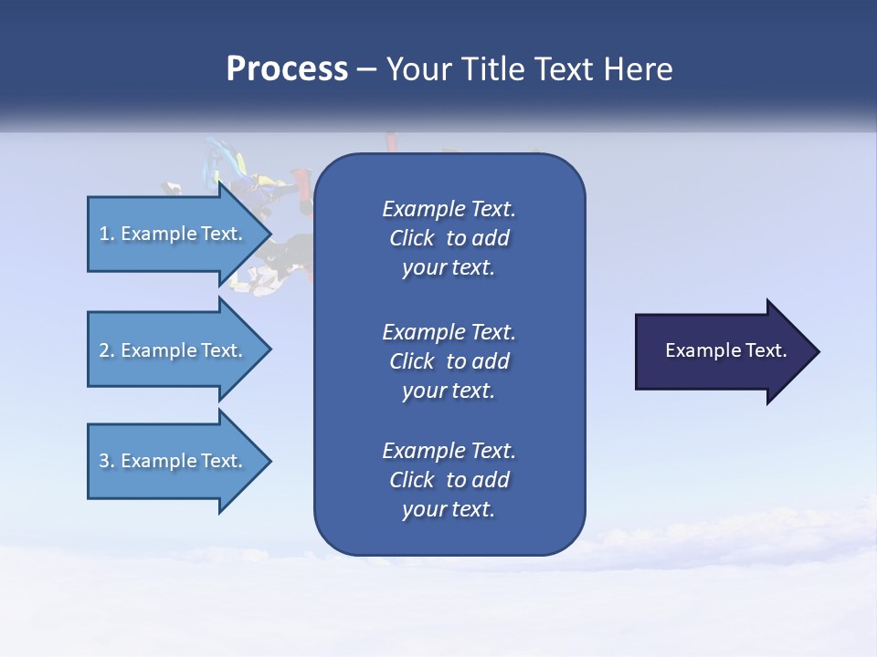 A Group Of People Flying Through The Air On Parachutes PowerPoint Template
