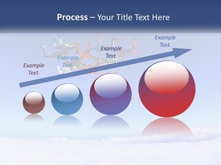 A Group Of People Flying Through The Air On Parachutes PowerPoint Template