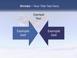 A Group Of People Flying Through The Air On Parachutes PowerPoint Template
