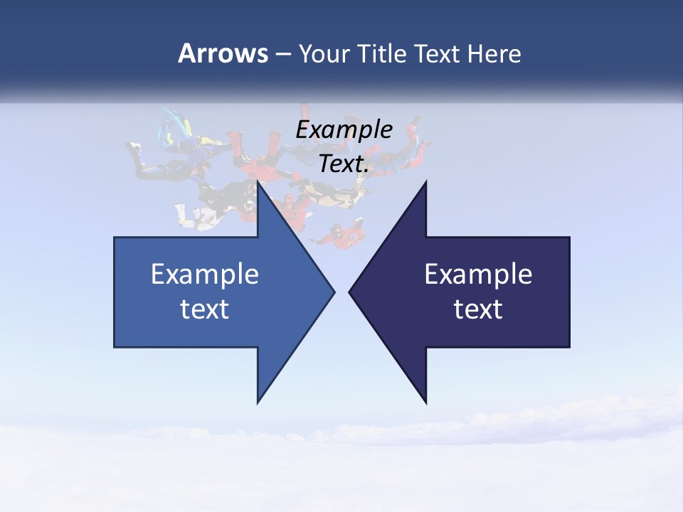 A Group Of People Flying Through The Air On Parachutes PowerPoint Template