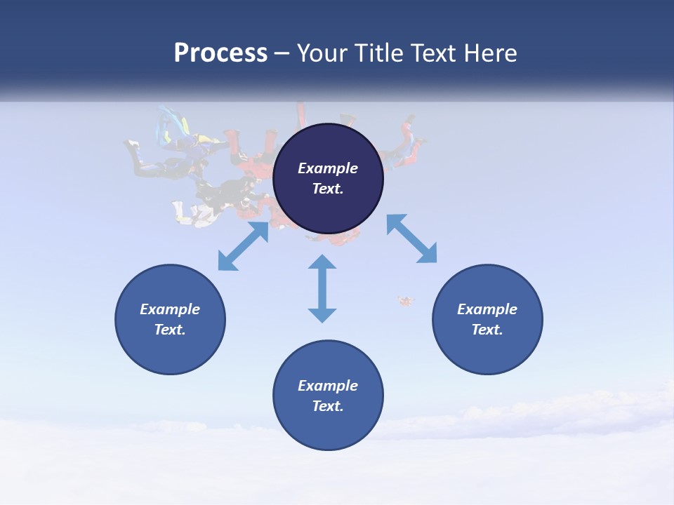 A Group Of People Flying Through The Air On Parachutes PowerPoint Template