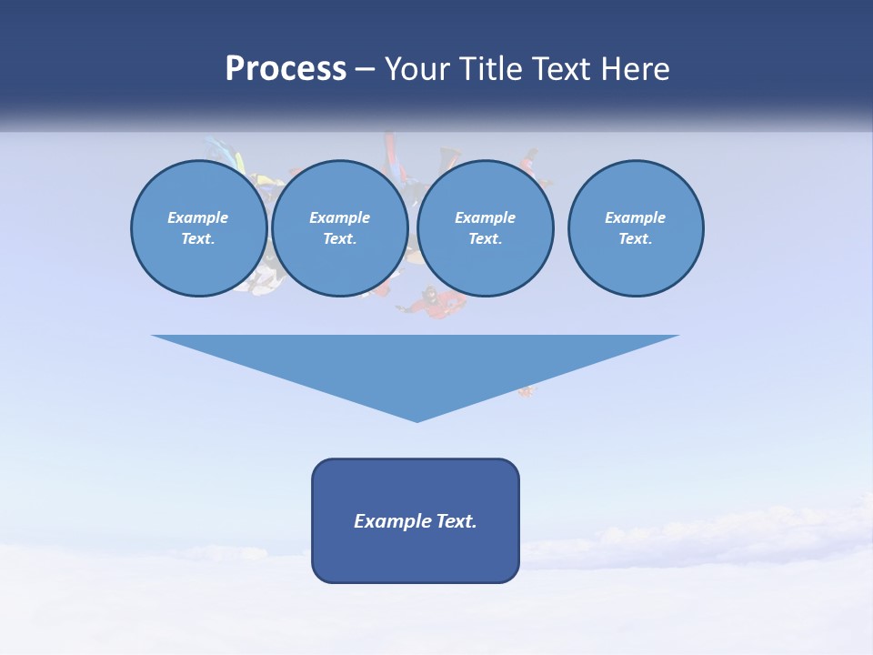 A Group Of People Flying Through The Air On Parachutes PowerPoint Template