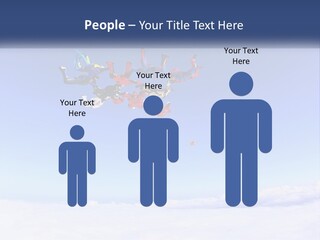 A Group Of People Flying Through The Air On Parachutes PowerPoint Template